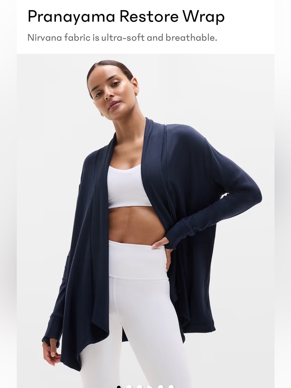 Pranayama Restore Wrap - Blue Draped Cardigan